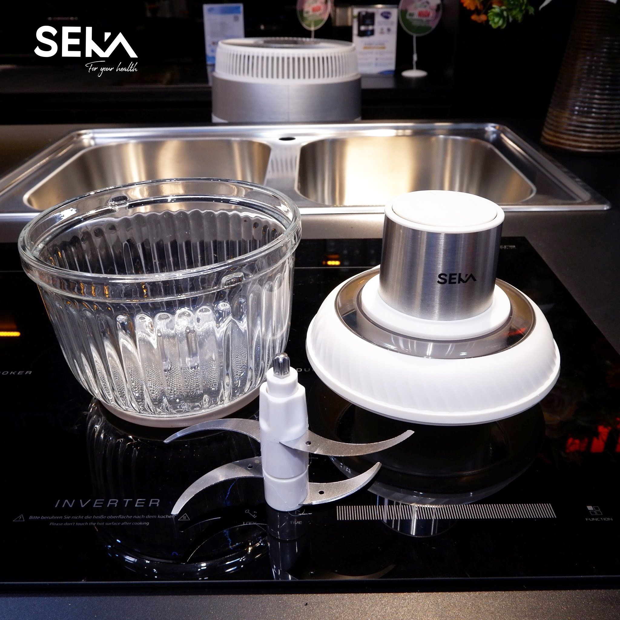 Máy Xay Thịt Thủy Tinh 2 Cối SEKA SK2287 - 1 Cối SK2288 - Xay Thực Phẩm Đa Năng - 500W (Model 2024) - Hàng Chính Hãng