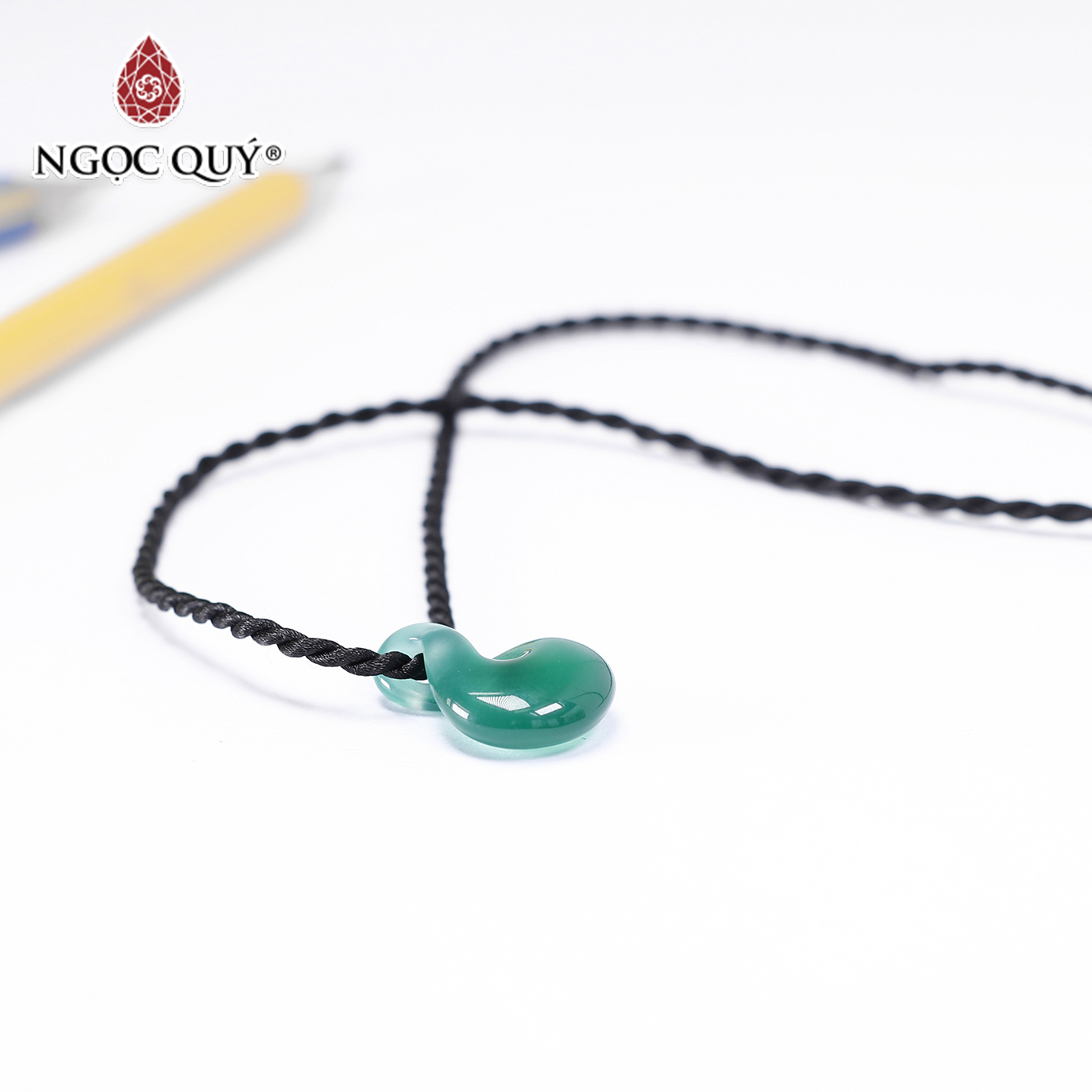 Mặt dây chuyền nốt nhạc đá mả mão xanh mệnh hỏa, mộc - Ngọc Qúy Gemstones