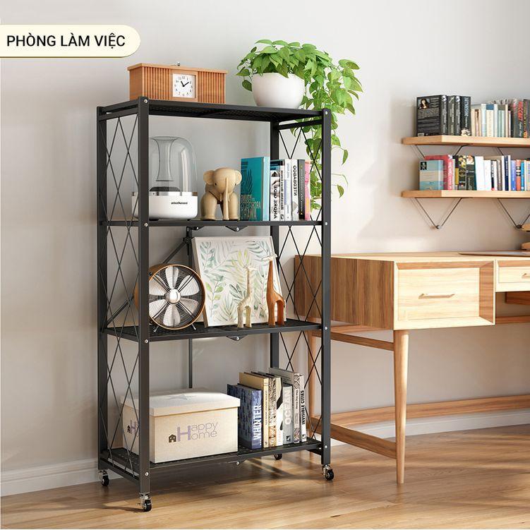 Kệ để đồ đa năng kệ gấp gọn 3/4/5 tầng cho nhà bếp, phòng ăn, phòng tắm