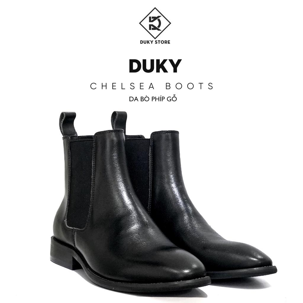Chelsea boot da bò cao cấp đế phíp gỗ