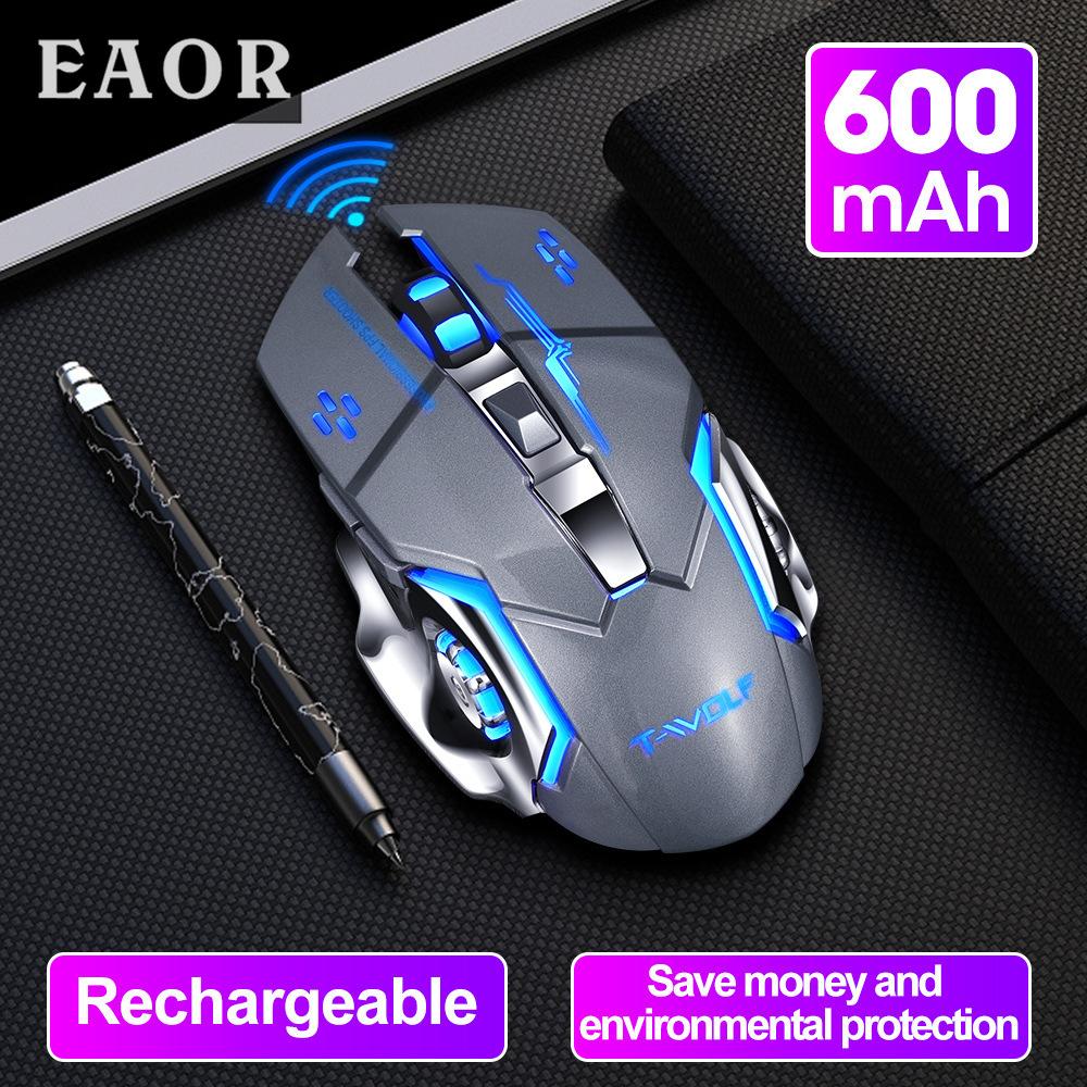 EAOR Hai Chế Độ Không Dây + Chuột Không Dây 2.4G + Chuột Bluetooth Sạc RGB Tắt Tiếng Chuột Chơi Game Cho Máy Tính Bảng Laptop Máy Tính Để Bàn game Thủ