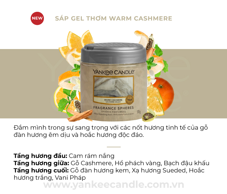 Sáp Gel Thơm Yankee Candle - Warm Cashmere (170g)