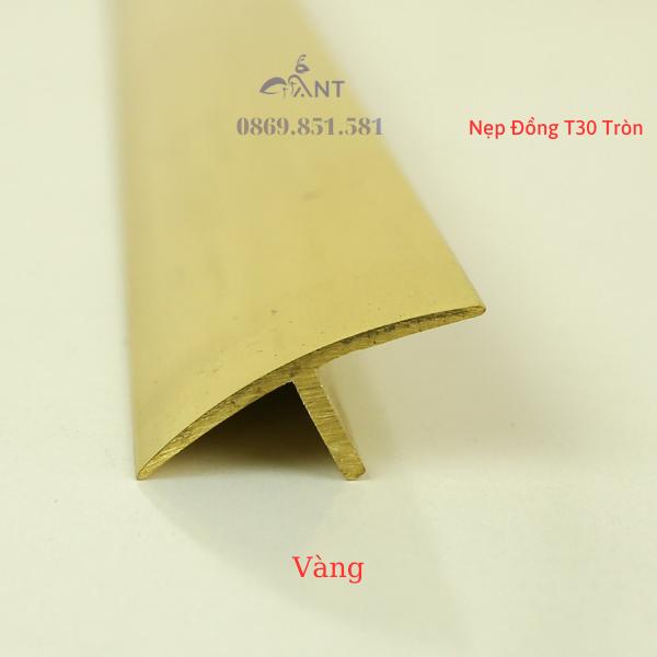 Nẹp Đồng T30 Tròn đủ màu, Nẹp đồng chữ T, Nẹp đồng chống trơn, giá