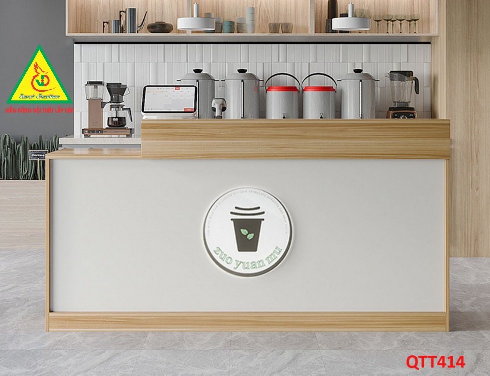 QUẦY LỄ TÂN, QUẦY TIẾP TÂN, QUẦY TÍNH TIỀN, QUẦY THU NGÂN QTT414 - Nội thất lắp ráp Viễn Đông Adv