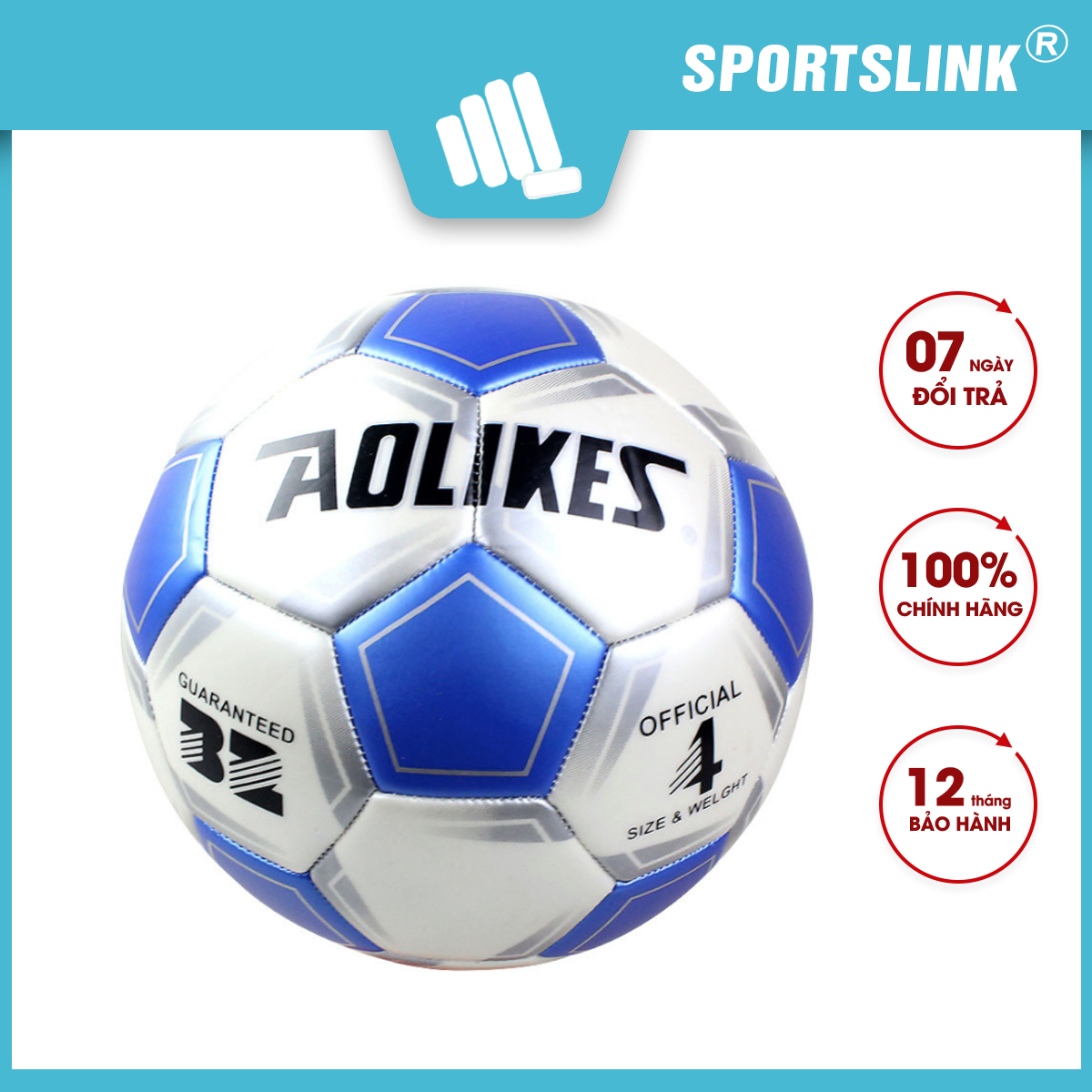 Banh đá PVC Aolikes Size 4 sắc nét tinh xảo từng chi tiết Sportslink