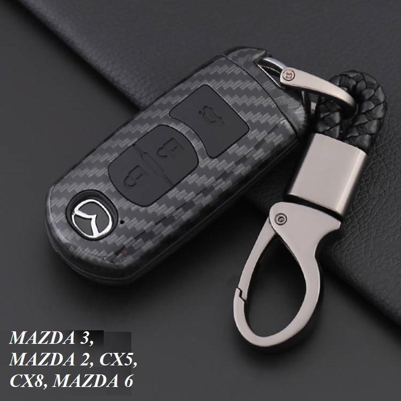 Ốp chìa khóa carbon DÀNH CHO XE Mazda 2, 3,CX5, CX8, Mazda 6