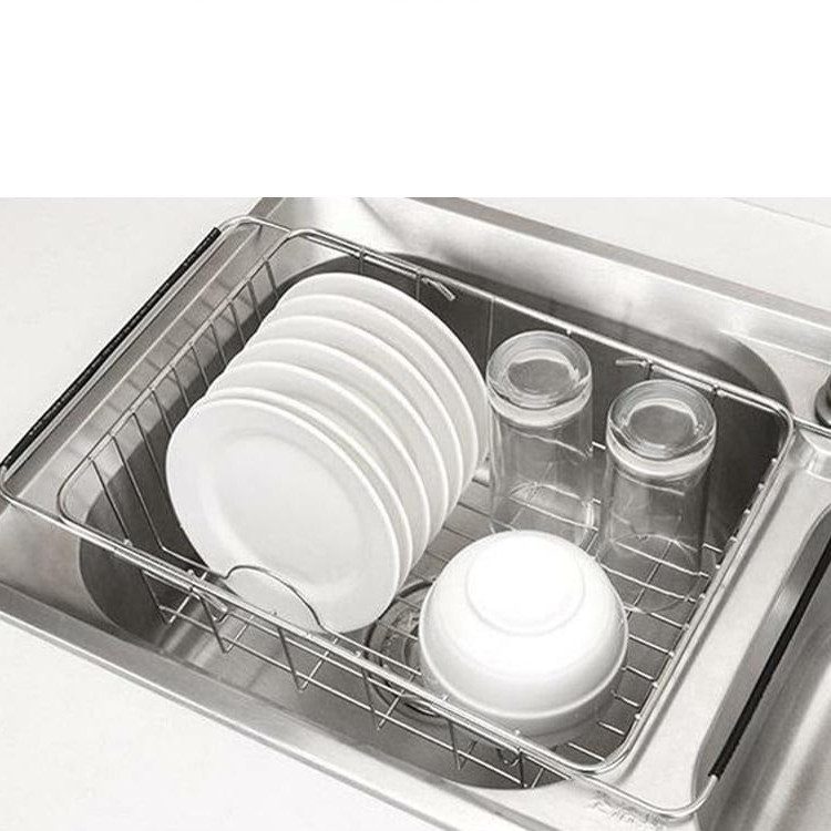 Giá Inox gác chậu rửa bát điều chỉnh kích thước thông minh kích thước: dài 33cm , rộng 25cm, cao 11.5cm - Hàng Việt Nam xuất Nhật