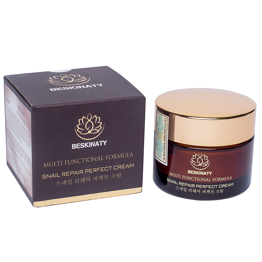 Kem ốc sên BESKINATY tái tạo phục hồi da hoàn hảo Snail Repair Perfect Cream - Hộp 50ml