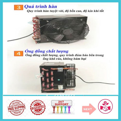 DÀN NÓNG COIL FNA 1.6/8.4 1HP lớn KÈM QUẠT 75W SỬ DỤNG TRONG ĐIỆN LẠNH VÀ CÁC THIẾT BỊ LÀM LẠNH