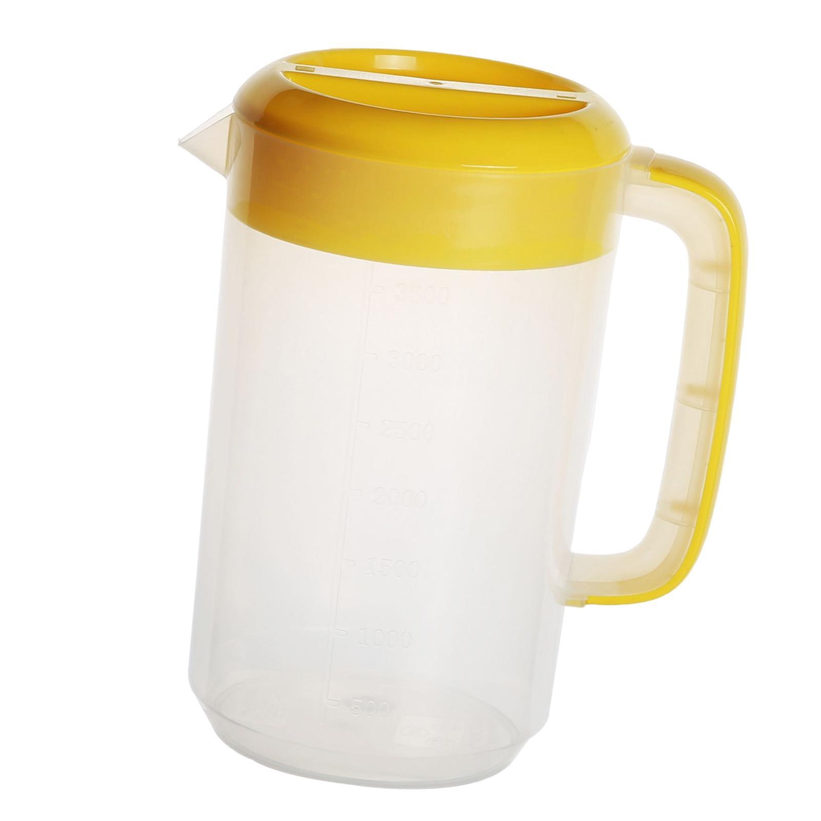 Plastic Water Pitcher with Lid Easy Clean Jug for Tea Restaurant Juice