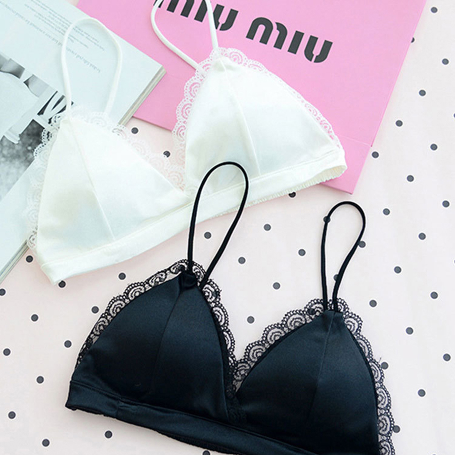 Áo lót nữ Satin viền ren siêu đẹp