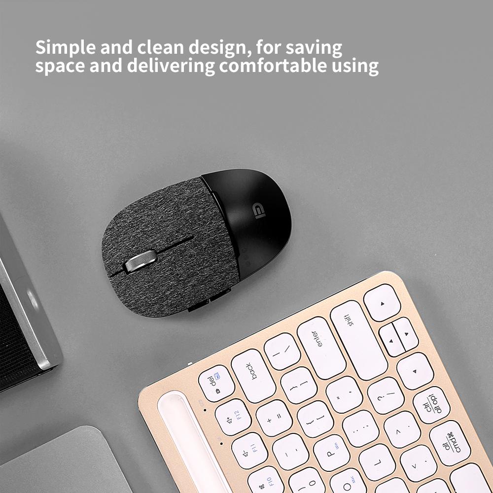 Bàn phím Bluetooth không dây FUDE iK8500 siêu mỏng Bàn phím tích hợp pin có thể sạc lại Thiết kế tiện dụng Ổn định - Màu bạc