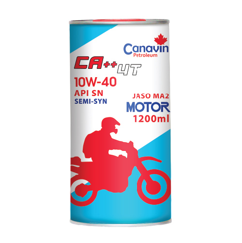 Nhớt xe máy Canavin CA++ MOTOR 10W40 SN/MA2 1.2L dành cho xe số, xe tay côn