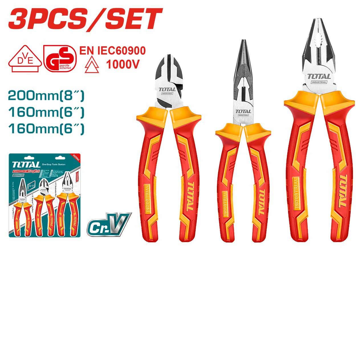 BỘ 3 KÌM CÁCH ĐIỆN 1000V TOTAL THT2K0302 - HÀNG CHÍNH HÃNG