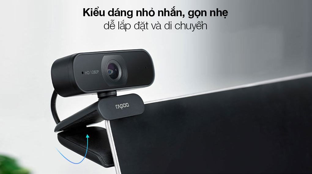 Webcam Rapoo C260 FullHD 1080p - Hàng Chính Hãng
