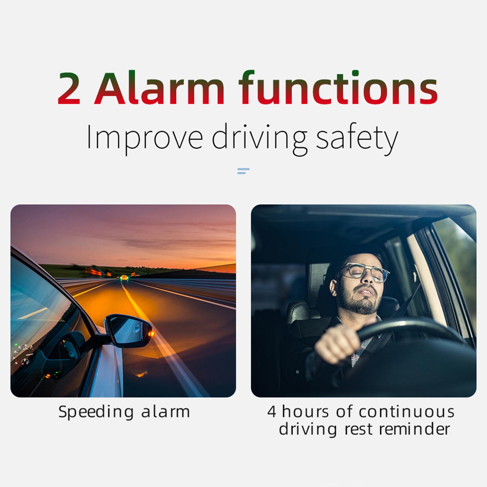 Car HUD Head-up Display Digital GPS Navigation Speedometer GPS Dual System with Overspeed Alarm Fatigue Driving Alarm