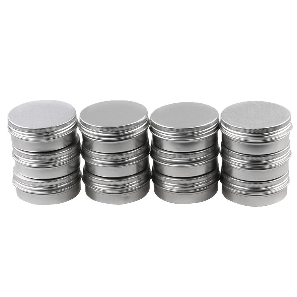 12 pcs Round aluminum tins