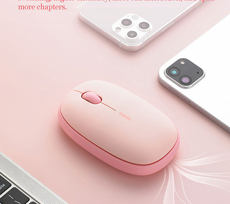 Chuột không dây Bluetooth Rapoo M650 Silent ba chế độ 2.4G Bluetooth 5.0 - Hàng Chính Hãng