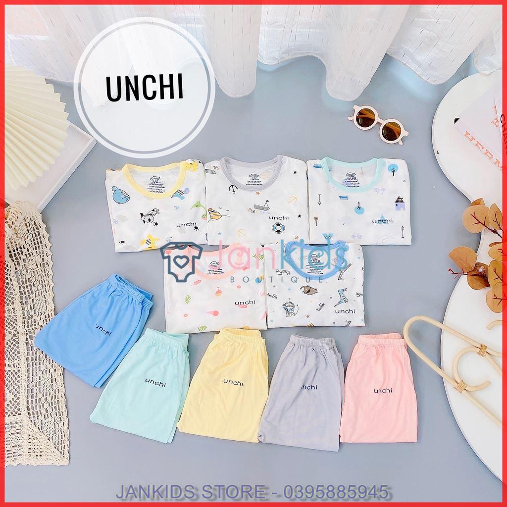 Bộ quần áo cộc tay Unchi cho bé chất Petit cao cấp