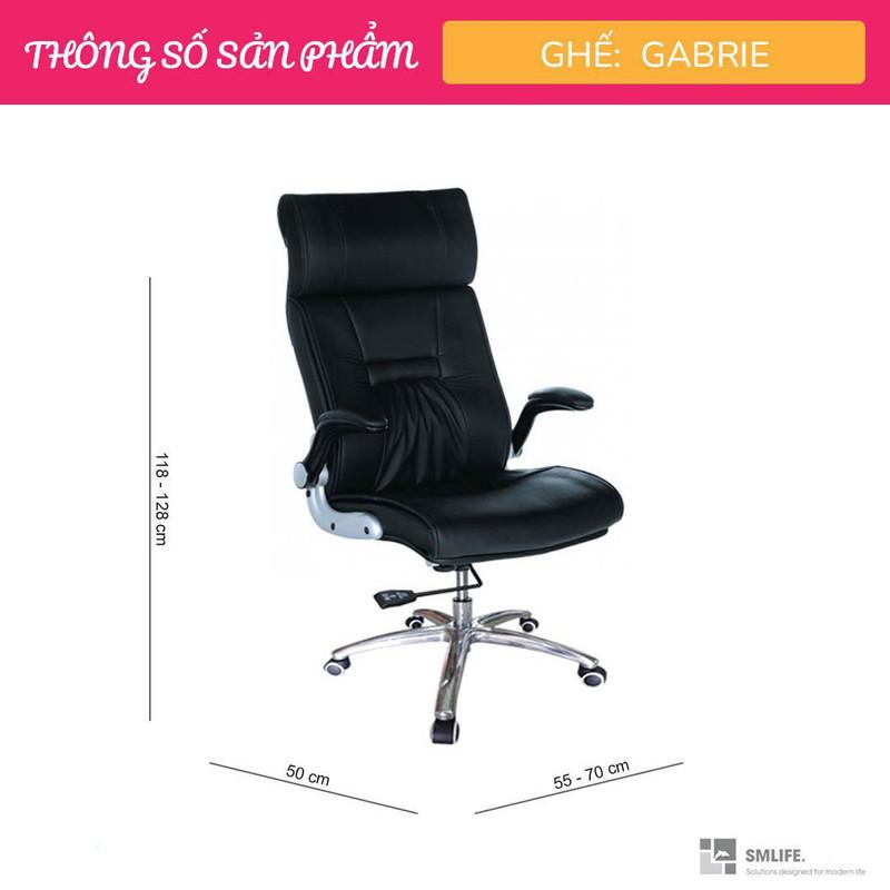 Hình ảnh Ghế xoay văn phòng lưng cao bọc PU SMLIFE Gabrie