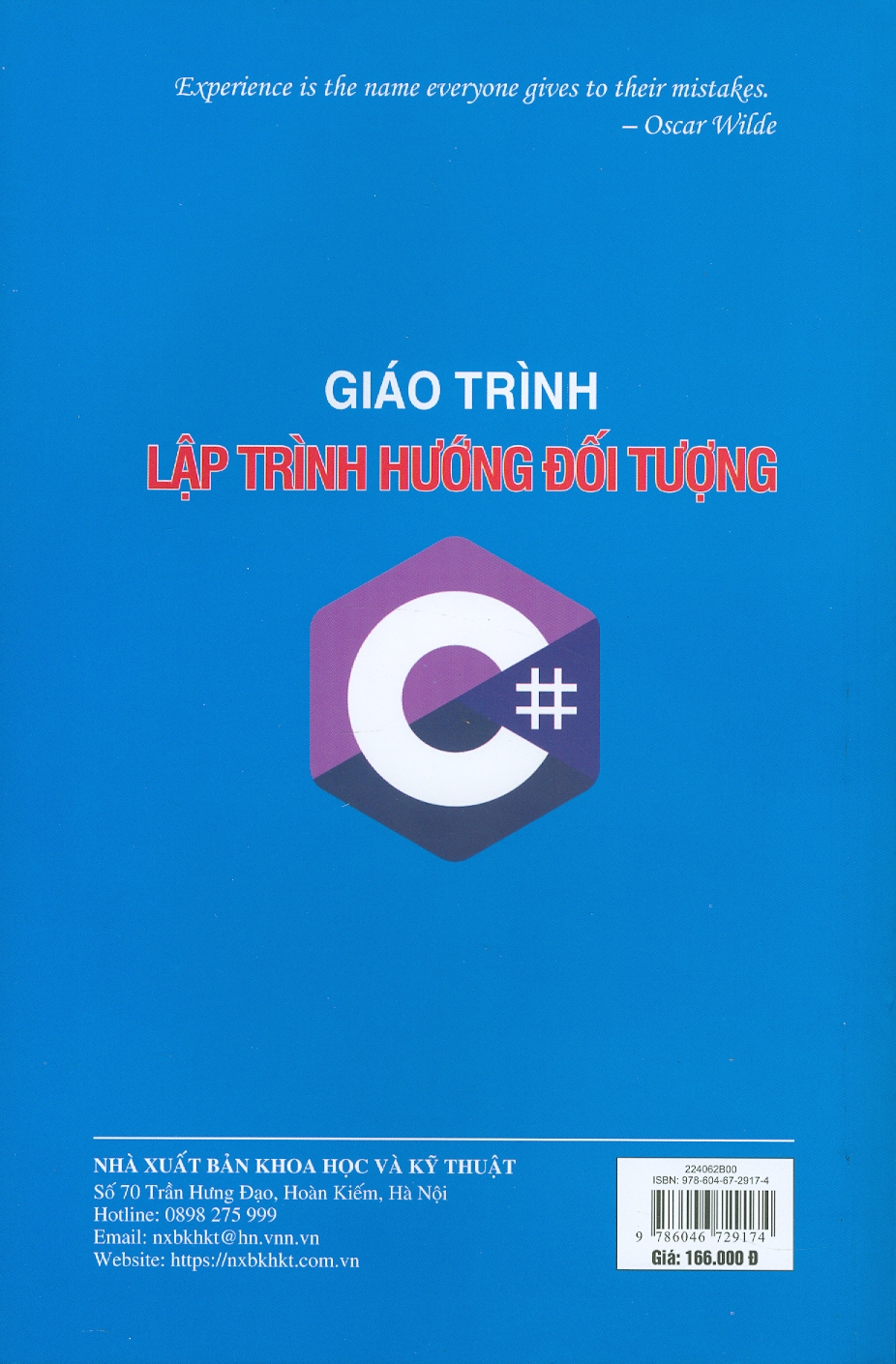 Hình ảnh Giáo Trình Lập Trình Hướng Đối Tượng - TS. Nguyễn Văn Hậu (Chủ biên), TS. Đào Anh Hiển, ThS. Nguyễn Hữu Đông