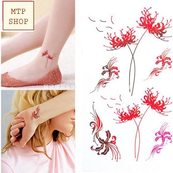 COMBO 5 TẤM HÌNH XĂM DÁN 10X6CM HOA BỈ NGẠN XINH TƯƠI - CHỌN MẪU TÙY THÍCH