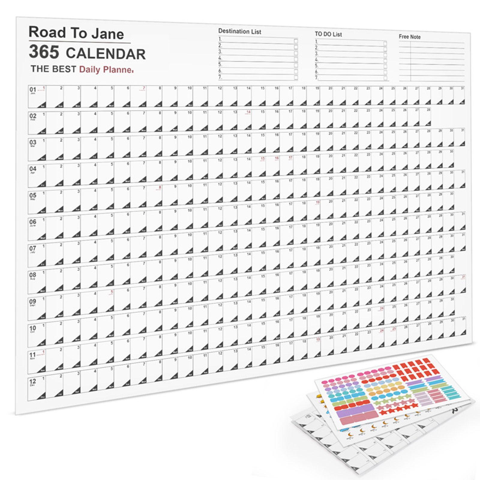 Hanging Yearly Calendar Planner Portable Planner for Important Dates Chores