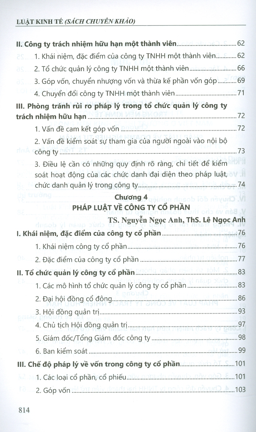 Luật Kinh Tế (Tái bản lần thứ nhất, có sửa đổi, bổ sung) - Sách chuyên khảo