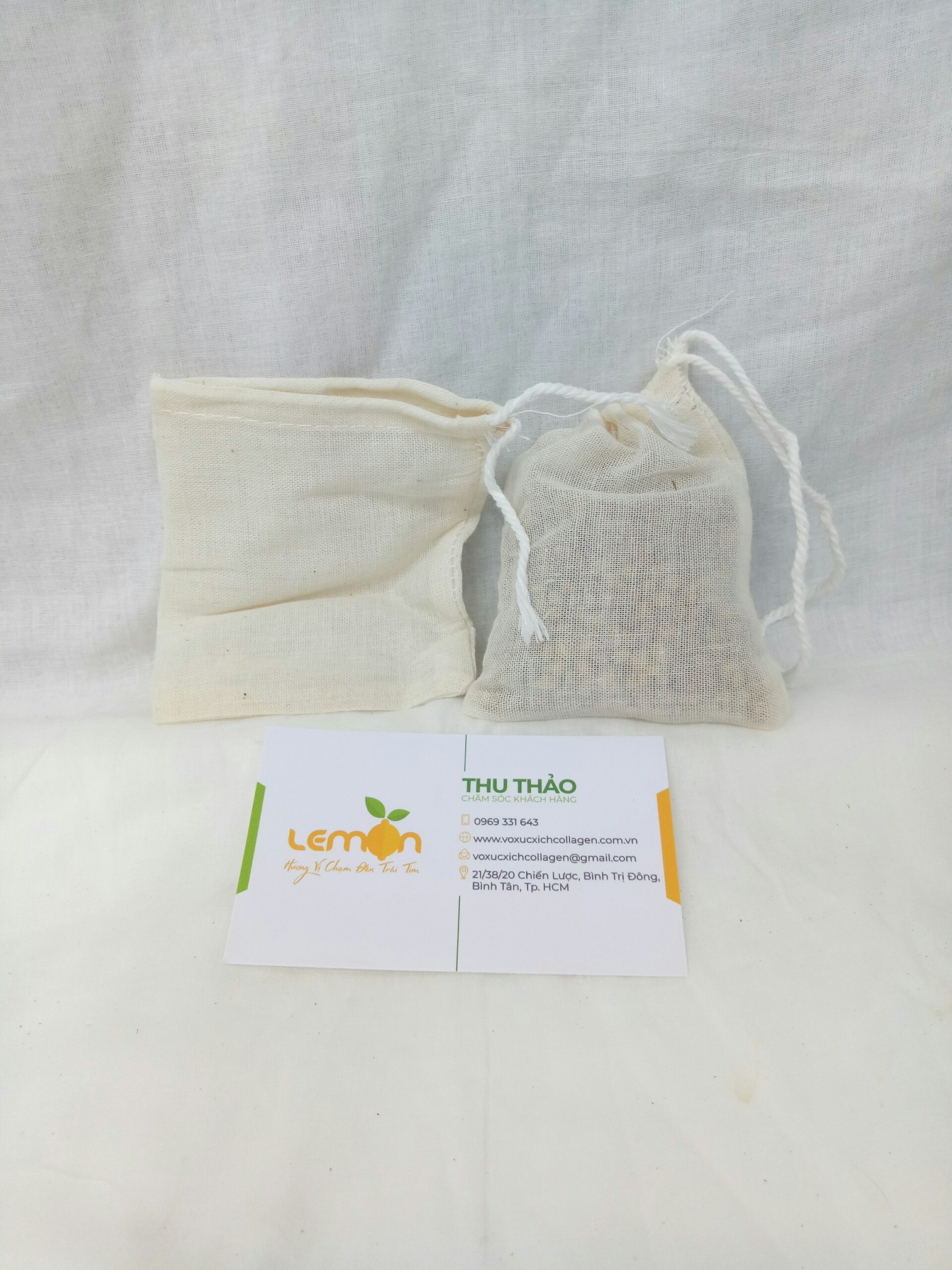 Combo 10 túi lọc trà, lọc gia vị bằng vải cotton 100% (8x10cm)