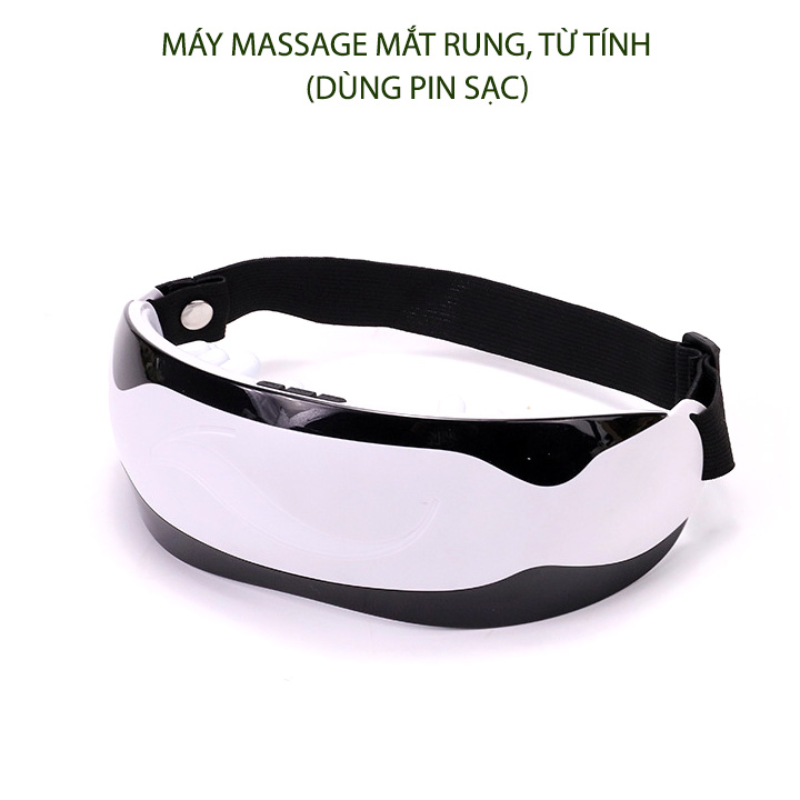 Máy massage mắt rung với 22 đầu từ tính, dùng pin sạc