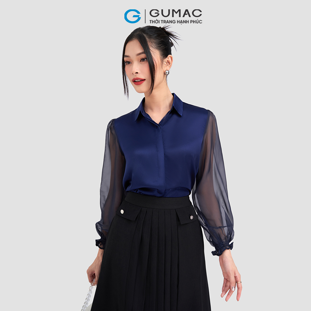 Áo sơ mi tay phối GUMAC AD03040