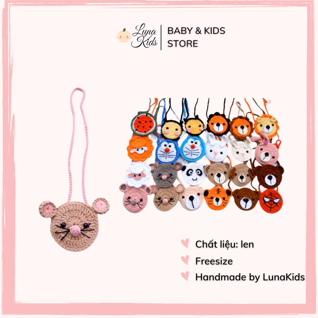 Túi đựng tỏi handmade cho bé trai bé gái trẻ sơ sinh - LunaKids [Ảnh thật