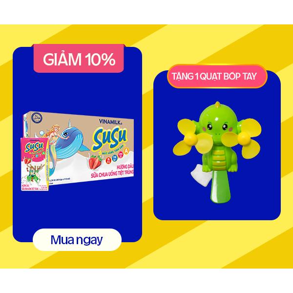 Thùng Sữa chua uống Susu hương dâu 110ml - 48 hộp/ thùng