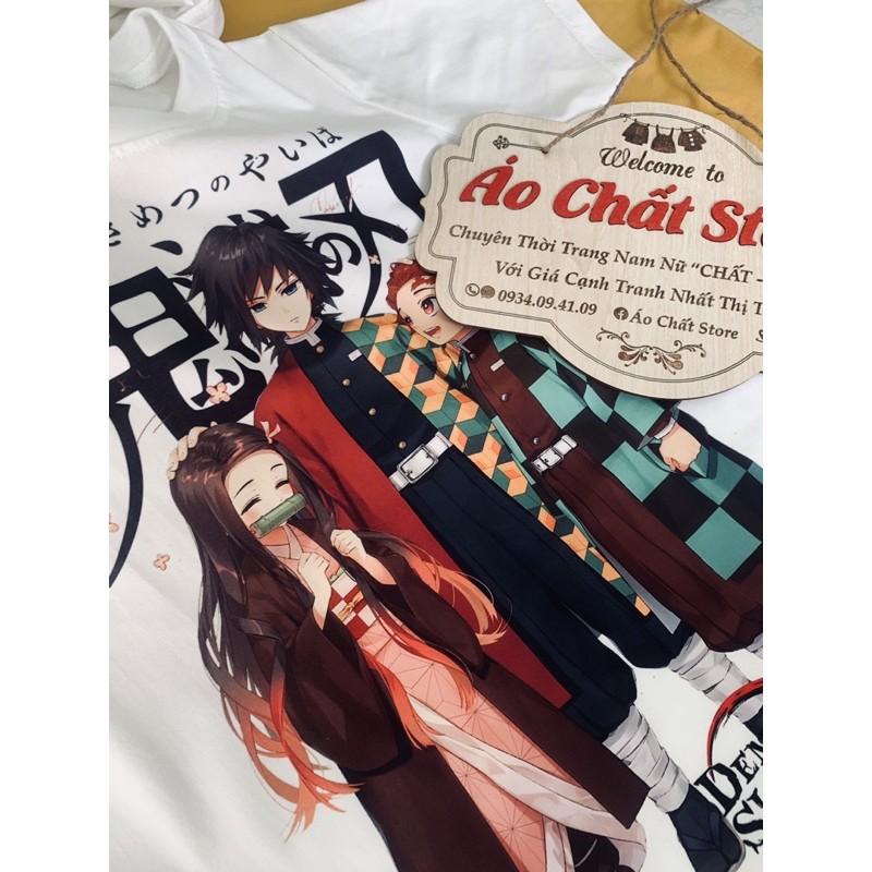 Áo thun Bộ 3 Tanjirou x Giyuu x Nezuko Siêu Đẹp | Áo Lưỡi Gươm Diệt Quỷ Kimetsu no Yaiba Độc KY15