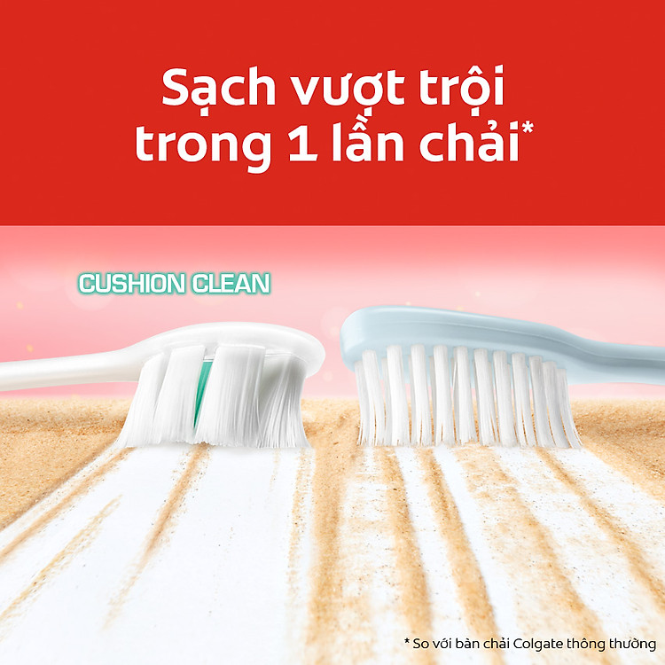 Bộ 4 bàn chải đánh răng Colgate Cushion Clean (Màu ngẫu nhiên)