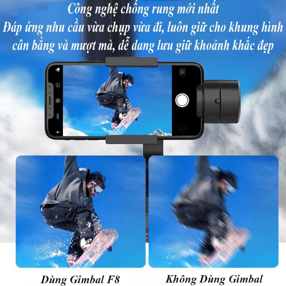 Gimbal F8 3 AXIS cao cấp - chống rung siêu cấp - hỗ trợ các dòng điện thoại smart phone, Tay cầm gymbal chống rung
