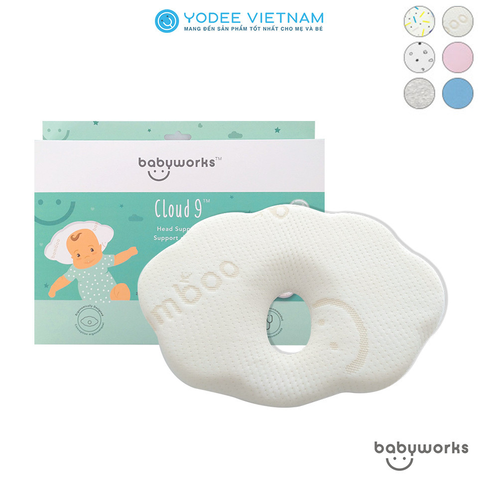 Babyworks Gối chống bẹt đầu cho bé