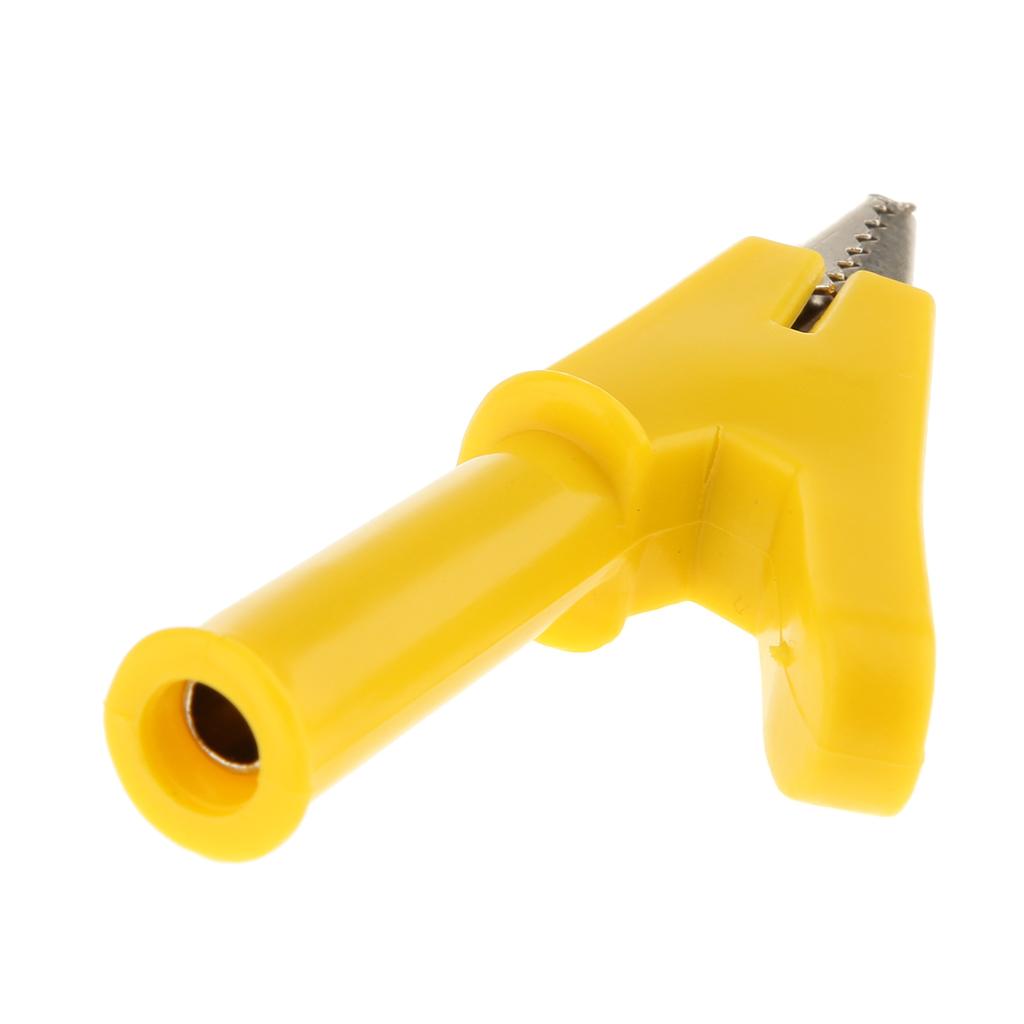 Metal Alligator Clips Electrical Test Clamps Yellow