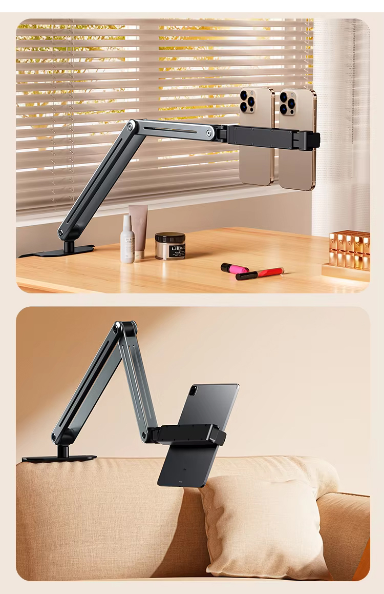 Giá đỡ xem phim kê đầu giường, sofa 3 in 1 360 dùng cho iPad/Tablet/điện thoại hiệu Zaki - Hàng Chính Hãng