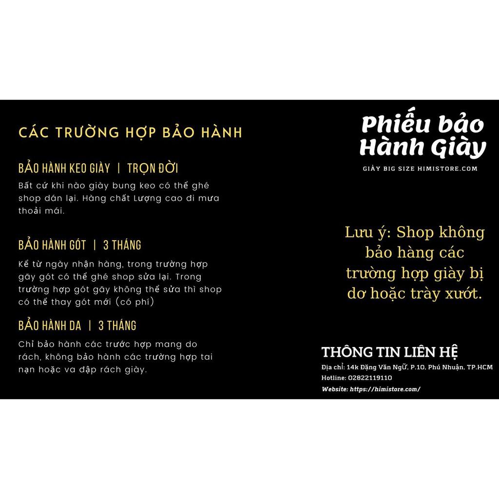 Giày sục nữ big size mũi vuông đế thấp màu đen Himi192  Himistore