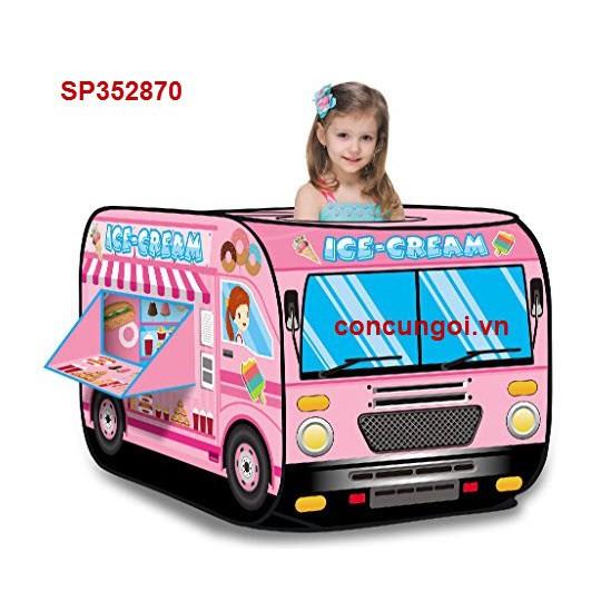 Lều xe kem hồng dễ thương cho bé