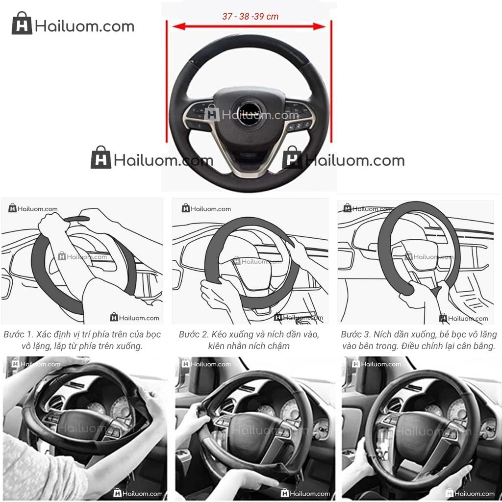 Bọc Vô Lăng ô tô MAZDA 3 - Mã 3D Max - Lõi Cao Su Non & 3D Chống Trượt Tay