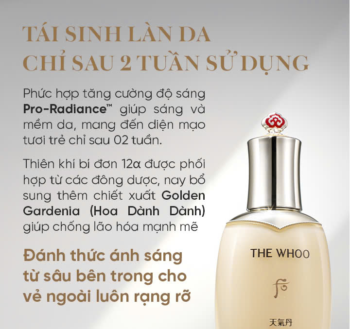 Nước Hoa Hồng Tái Sinh Da Whoo Cheongidan Rejuvenating Pro Radiance Balancing Toner 150ml