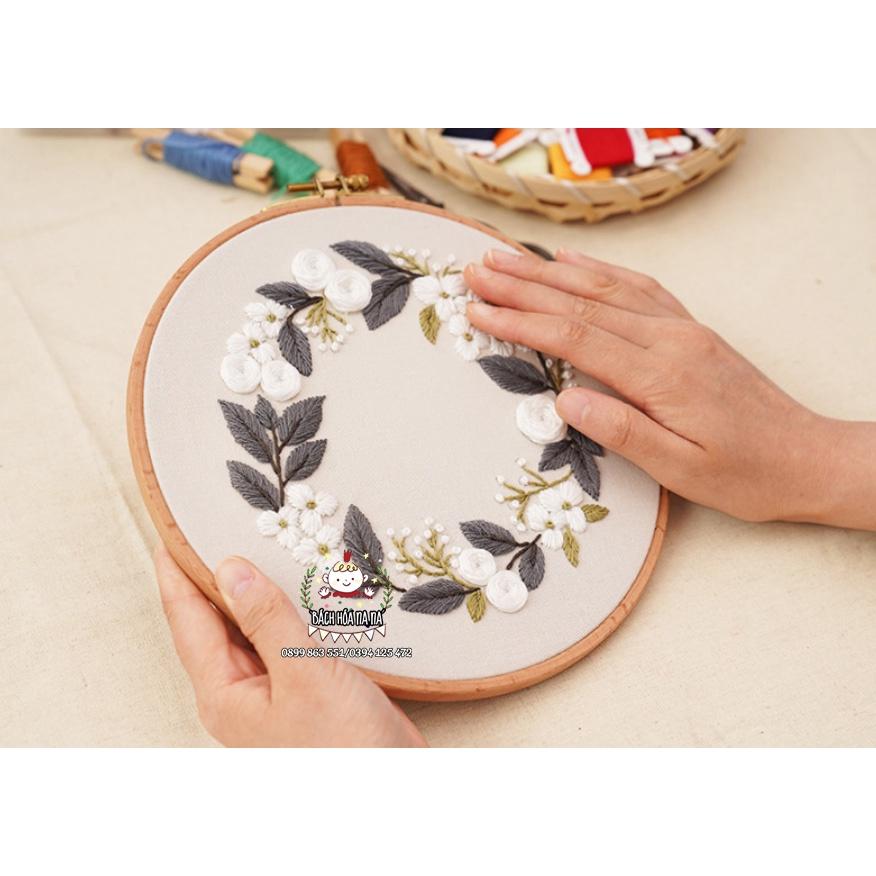 Combo Nguyên Liệu Thêu Tay Hoa Cỏ Sang Thu Chào Đông Cherish Handmade DIY Embroidery Tranh Trang trí - Bách hóa Na Na