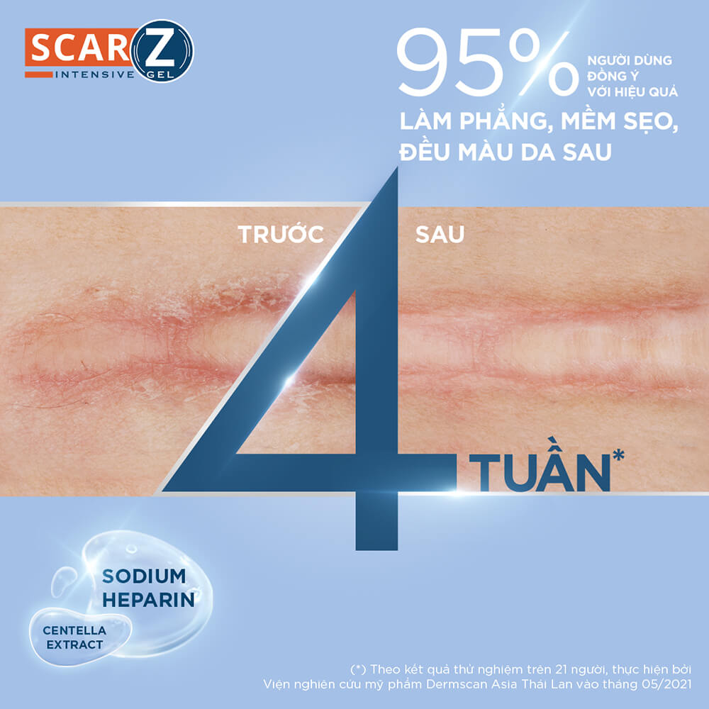 Gel mờ sẹo chuyên sâu Scarz Intensive Gel 9g