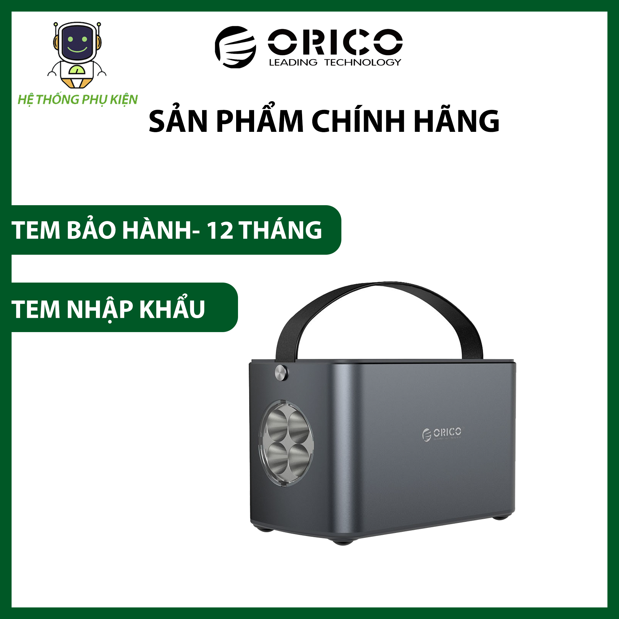 Trạm Pin sạc di động đa năng ORICO PA120-1A4U-GY dung lượng lên đến 43500mAh (120W) nguồn điện đáng tin cậy cho những chuyển đi Hàng Chính Hãng