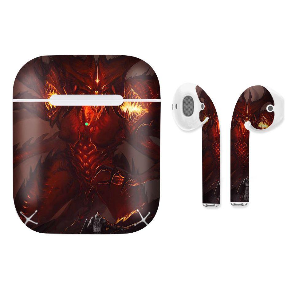 Miếng dán skin cho AirPods in hình Diablo - diabl004 (AirPods ,1 2, Pro, TWS, i12)