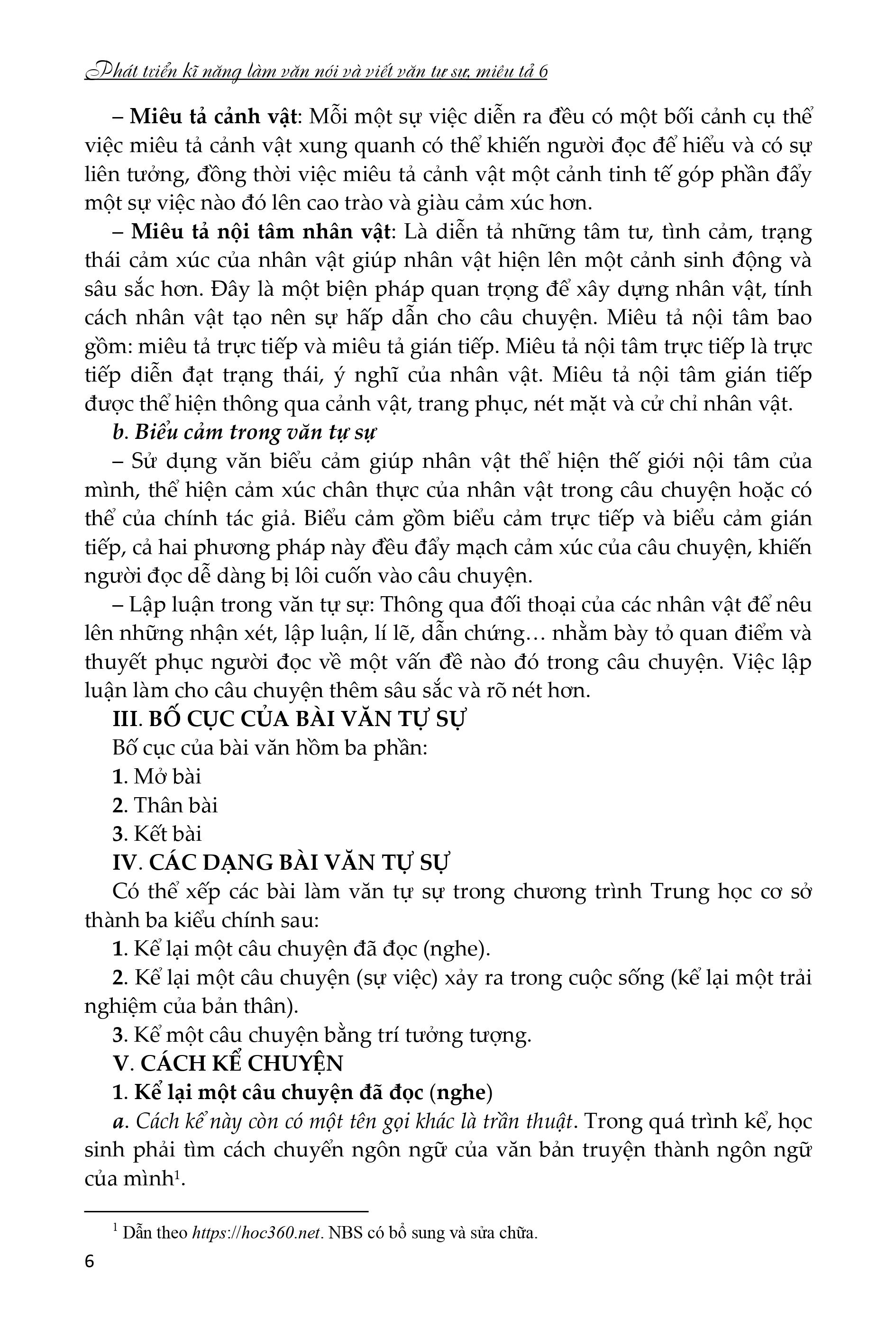 Phát Triển Kĩ Năng Làm Văn Nói Và Viết văn Tự Sự, Miêu Tả 6