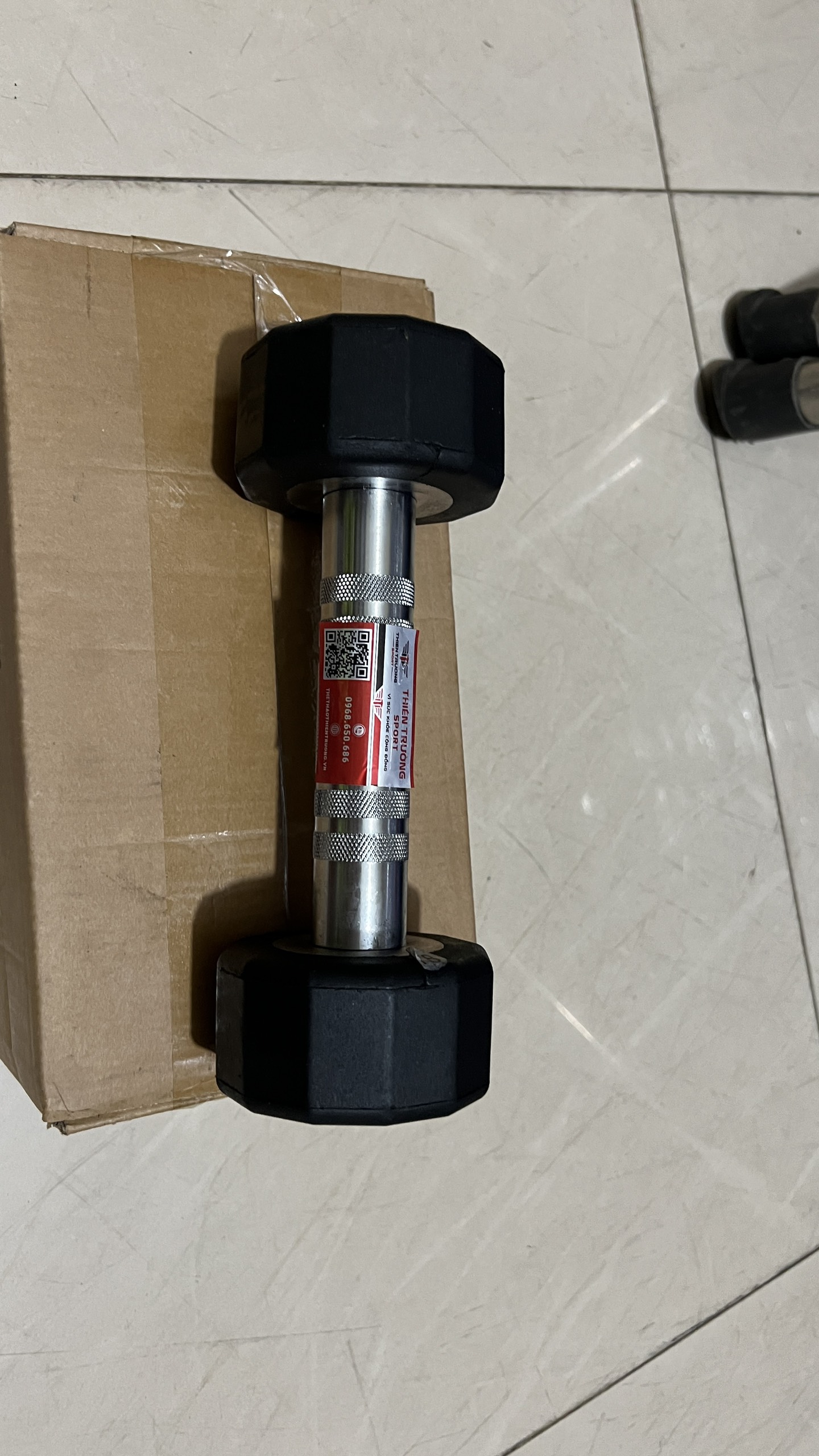 Tạ tay bọc cao su Iron Grip 2.5kg 1 quả T THIEN TRUONG SPORT