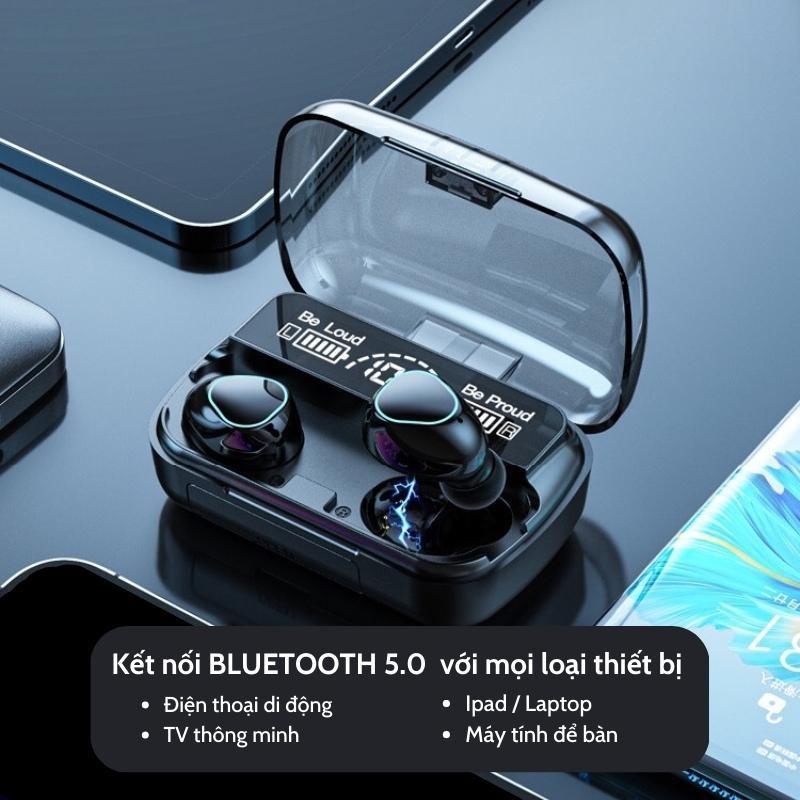 Tai Nghe Bluetooth M10 Pro Phiên Bản Nâng Cấp Pin Trâu, Nút Cảm Ứng Tự Động Kết Nối, Chống Nước, Chống Ồn - MINPRO